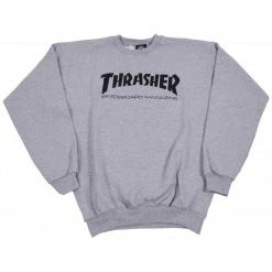 Thrasher Skate Mag Logo Crew - Grey