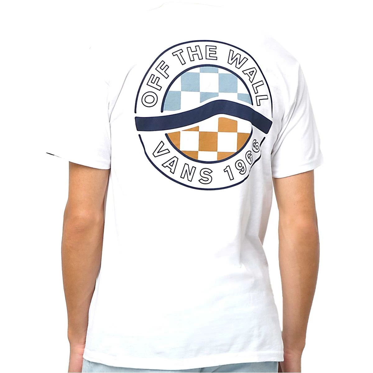 Vans Circle Sidestripe T-Shirt - White - Image 2