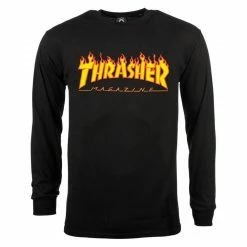 Thrasher Flame Logo Long Sleeve T Shirt