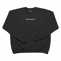 Wethepeople Embroidery Crew Neck Sweatshirt - Black