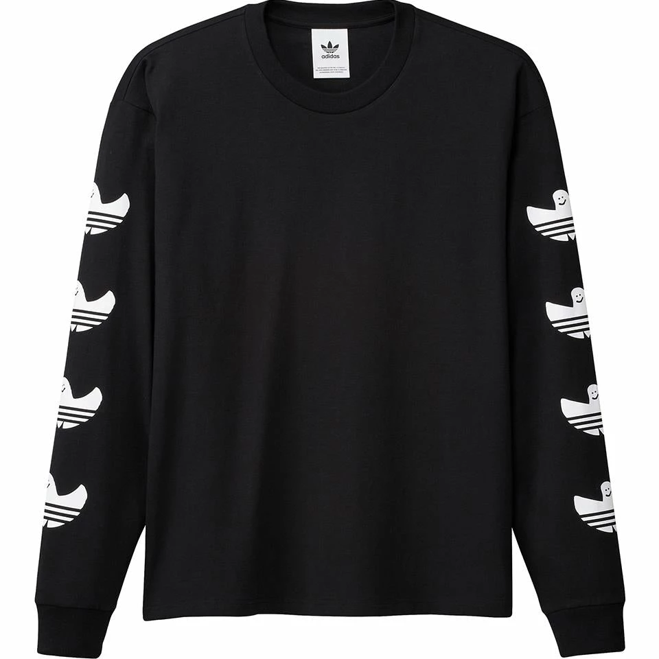 Adidas Shmoofoil Logo Long Sleeve T-Shirt - Black/White