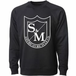 S&M Big Shield Crew Neck Sweatshirt - Black