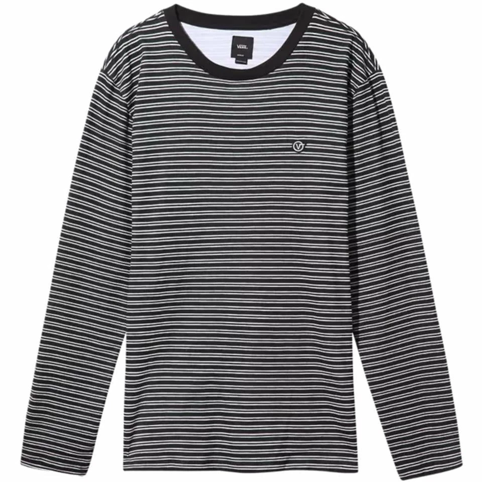 Vans Striped Long Sleeve T-Shirt - Black/White