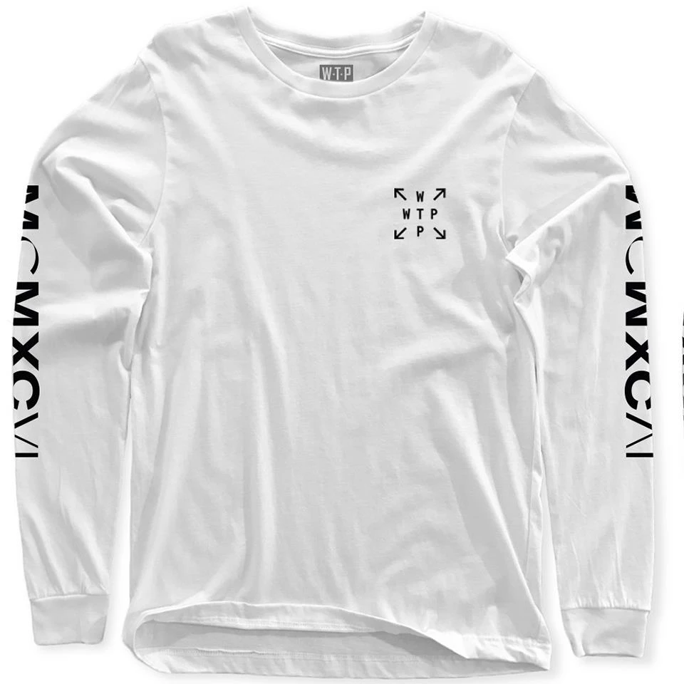Wethepeople Architect Bullet Long Sleeve T-Shirt - White