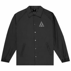 Huf Essentials Triple Triangle Coaches Jacket - Black