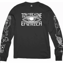 Emerica X Toy Machine Eye Long Sleeve T-Shirt - Black