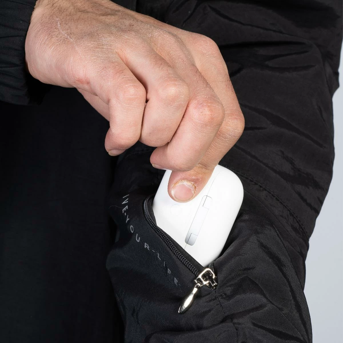 Stay Strong Reflective Stripe Quarter Zip Jacket - Black - Image 5