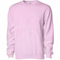 Shadow Thin Line Crew Sweatshirt - Pink