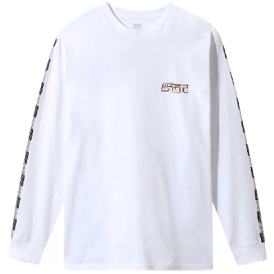 Vans X Baker Speed Check Long Sleeve T-Shirt - White