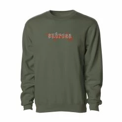 Subrosa Knife Fight Crew Sweater - Army Green