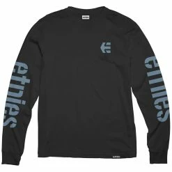 Etnies Icon Long Sleeve T-Shirt - Black/Blue