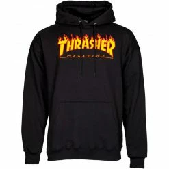 Thrasher Flame Logo Hoody - Black