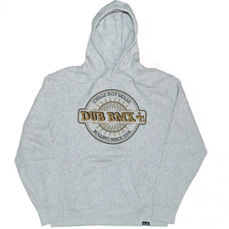 Dub Chills Hoodie - Grey With White & Gold