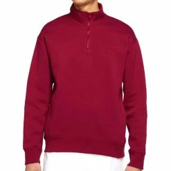 Nike SB Men's 1/2-Zip Skate Fleece - Pomegranate/Pomegranate