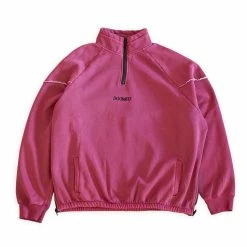 Doomed Truck Half Zip Sweater - Burgundy
