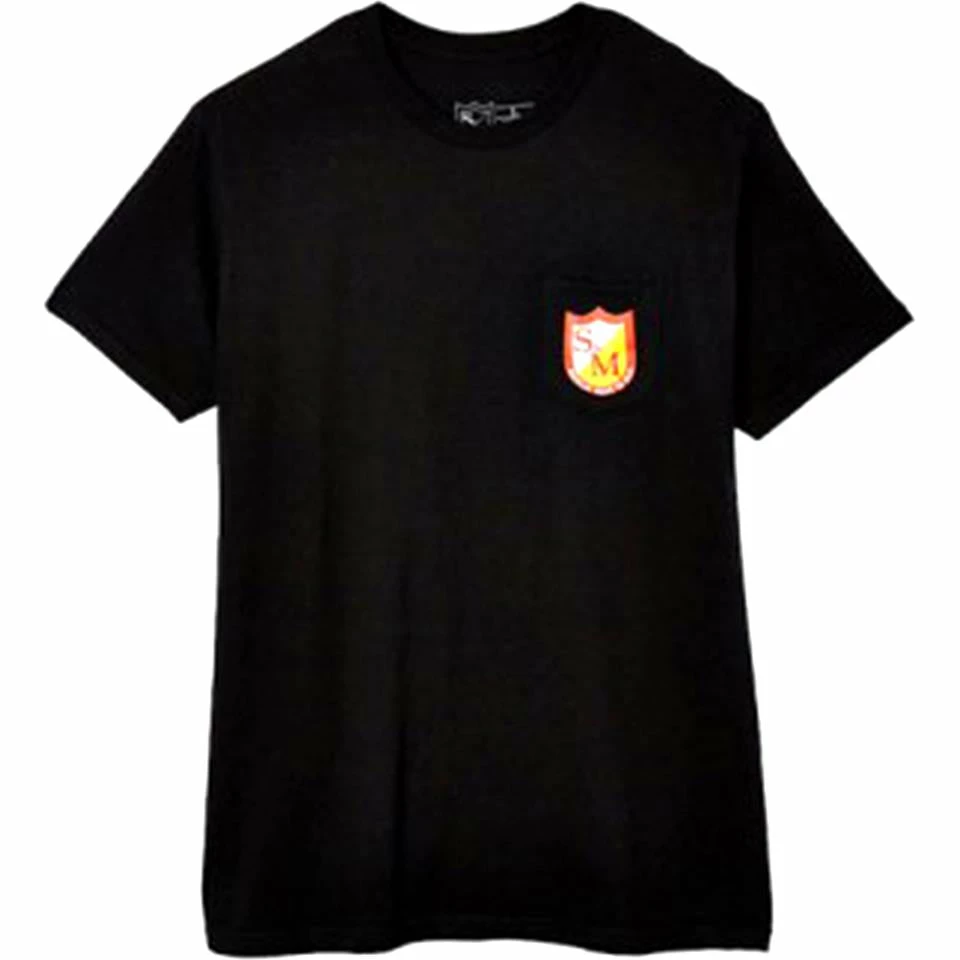 S&M Whip Girl Pocket T-Shirt - Black