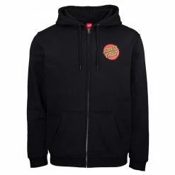 Santa Cruz Classic Dot Zip Hoodie - Black