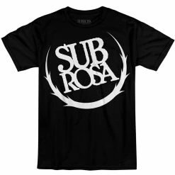 Subrosa Big Crest Short Sleeve T-Shirt - Black With White Print