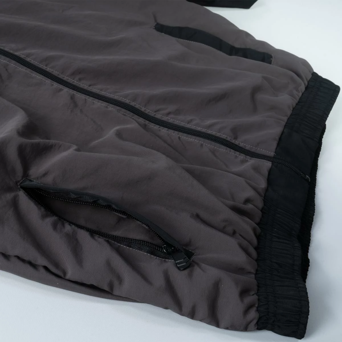 Stay Strong Cut Off Vertical Full Zip Jacket - Black/Grey - Image 5