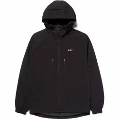 Huff Essentials Zip Standard Shell Jacket - Black