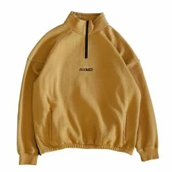 Doomed Truck Half Zip Sweater - Yellow