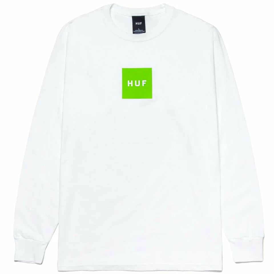 Huf Essentials Box Logo Long Sleeve T-Shirt - White