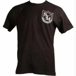 S&M Big Shield T-Shirt Front/Back Print - Black