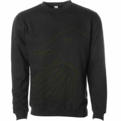 Shadow Thin Line Crew Sweatshirt - Black