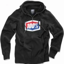100% Official Hooded Zip Sweatshirt - Black