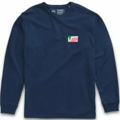 Vans Off The Wall Box Drop V Long Sleeve T-Shirt - Dress Blues