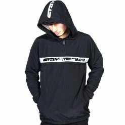 Stay Strong Reflective Stripe Quarter Zip Jacket - Black