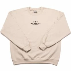Wethepeople SQB Embroidery Crew Neck Sweatshirt - Cream