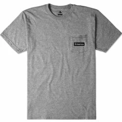 Emerica Pure Triangle Pocket T-Shirt - Charcoal/Heather