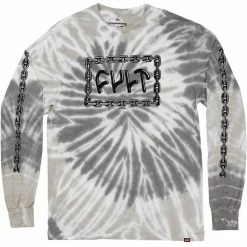 Cult For Life Long Sleeve T-Shirt - Grey Tie Dye