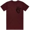 Cult Heart T-Shirt - Burgundy