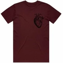 Cult Heart T-Shirt - Burgundy