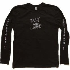 Fast And Loose Pull Back Or Die Long Sleeve T-Shirt - Black