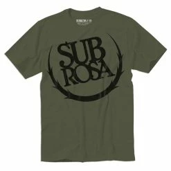 Subrosa Big Crest T-Shirt - Army With Black Print