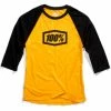 100% Essential 3/4 Sleeve Tech T-Shirt - Goldenrod