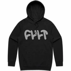 Cult Thick Logo Hoodie - Black