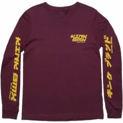 Kink East West Long Sleeve T-Shirt - Maroon